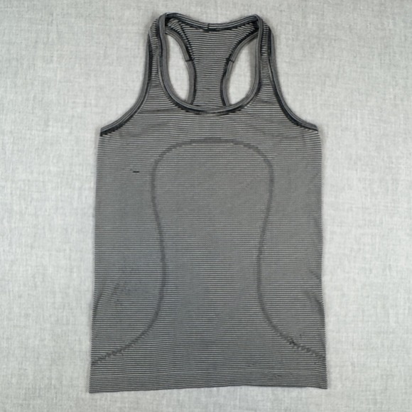 lululemon athletica Tops - Lululemon Tank Top Womens 4 Stripe Sweat Life Run With Heart Racerback Athletic